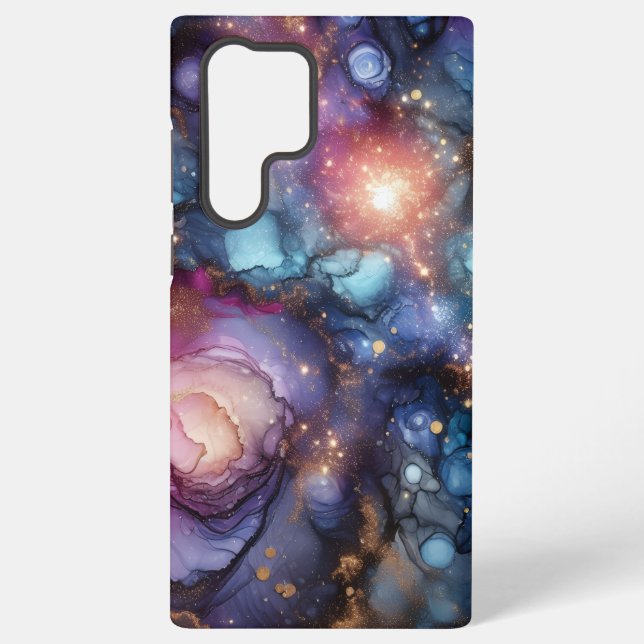 Galaxy Alcohol Ink Samsung Galaxy S22 Ultra Case (Back)