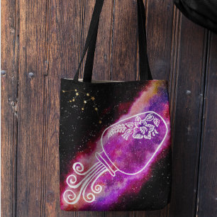 Galaxy Aquarius Personalized Zodiac Sign Tote Bag