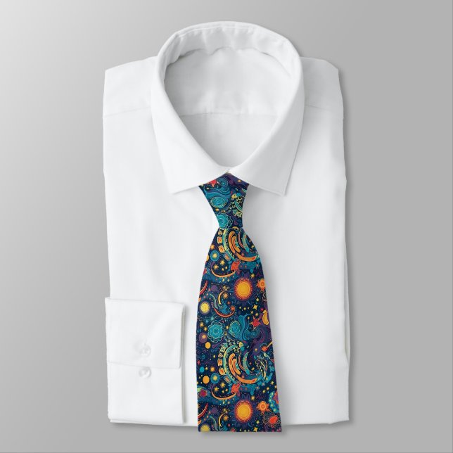 Galaxy Art Neck Tie (Tied)