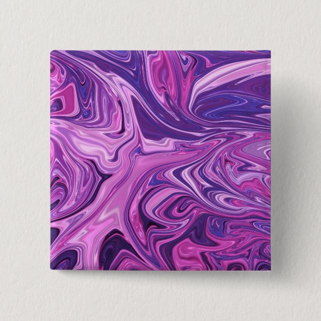 Galaxy art pattern 2 inch square button (Front)