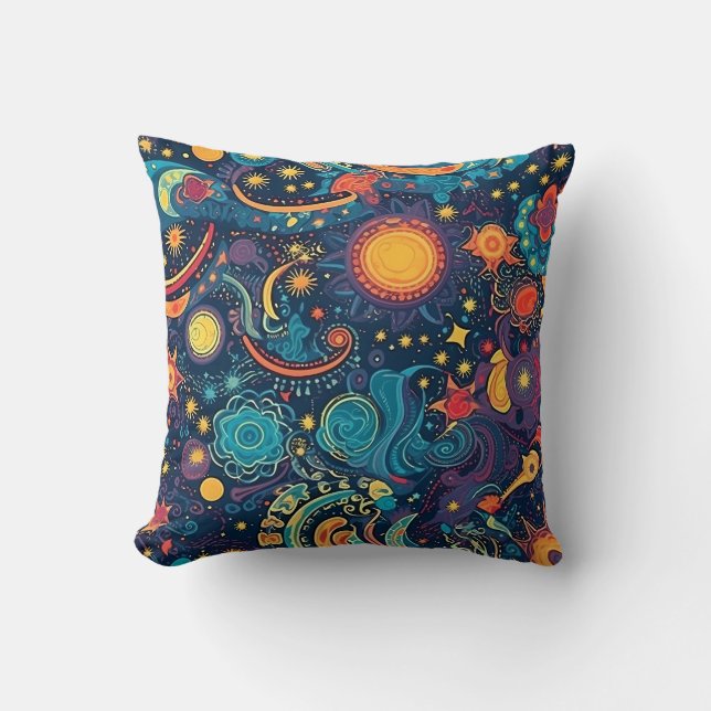 Galaxy Art Throw Pillow (Front)