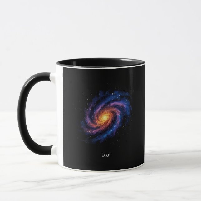 Galaxy Artwork – Cosmic Spiral Space Illustration Mug (Left)