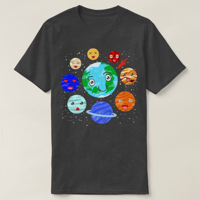 Galaxy Astronomy Space Science Solar System Cute P T-Shirt (Design Front)