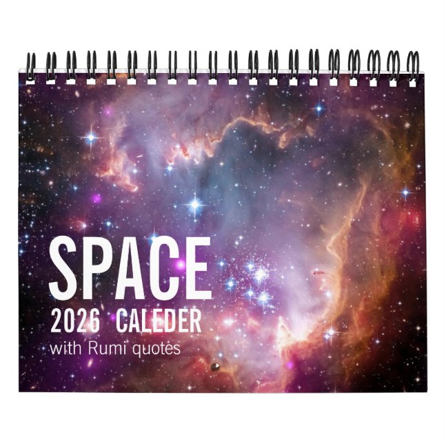 Galaxy Astronomy Universe Rumi Quotes Calender Calendar (Cover)