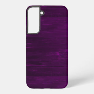 Galaxy Bandes de texture de bois violet samsung coque de