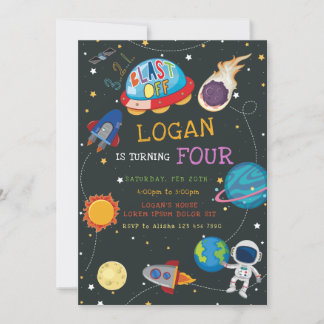 Galaxy Birthday Invitation