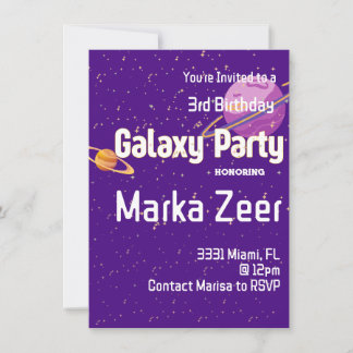 Galaxy Birthday Invitation