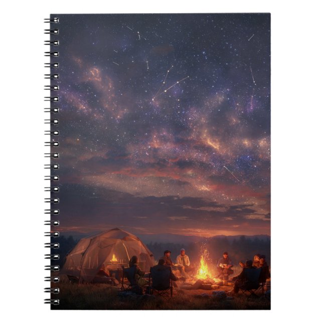 Galaxy Campfire Starry Carnet de nuit (Devant)
