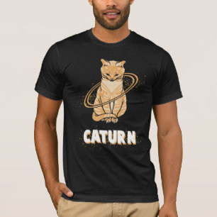 Galaxy Cat Astronaut Saturn Planet Space Kitten T-Shirt