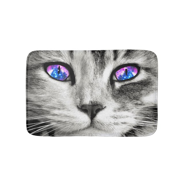 Galaxy Cat Bath Mat (Front)