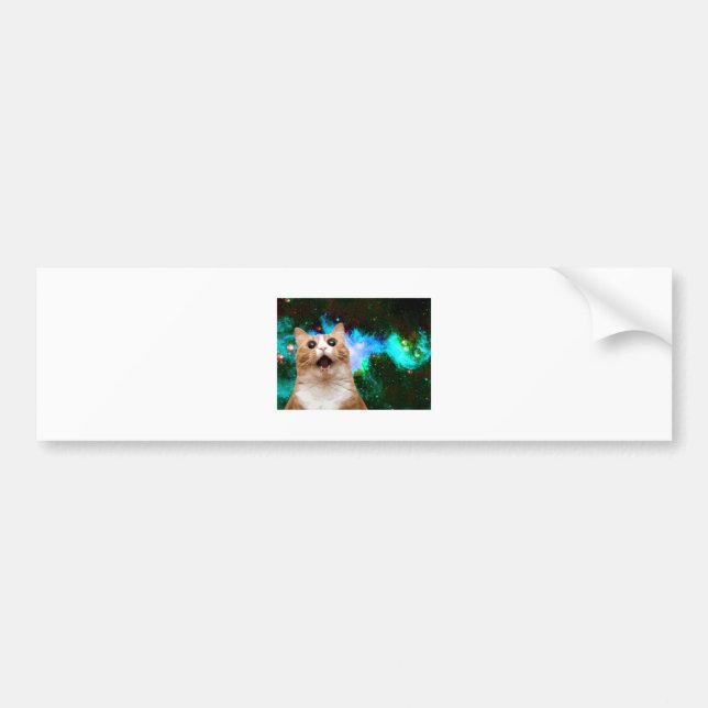 GALAXY CAT BUMPER STICKER (Front)