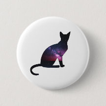 Galaxy Cat Button