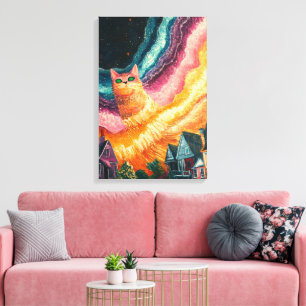 Galaxy Cat - Cosmic Art Canvas Print