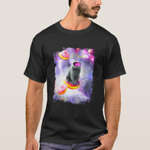 Galaxy Cat Doughnut - Space Cats Riding Doughnuts T-Shirt