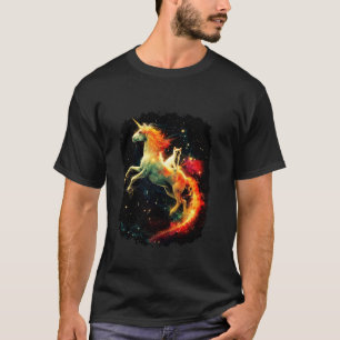 Galaxy Cat Riding Unicorn 1 T-Shirt