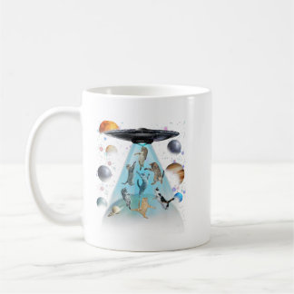 Galaxy Cat Swimming T-Shirt | Cute Astronaut Cats  Coffee Mug