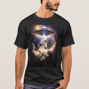 Galaxy Cats UFO Alien T-Shirt