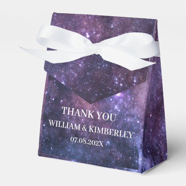 Galaxy Celestial Consellation Sky Elegant Wedding  Favor Box (Front Side)