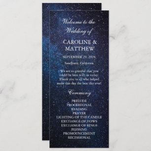 Galaxy Celestial Night Sky Stars Wedding  Program