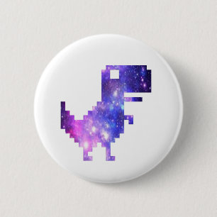  Galaxy Chrome T-Rex  T-Shirt 2 Inch Round Button