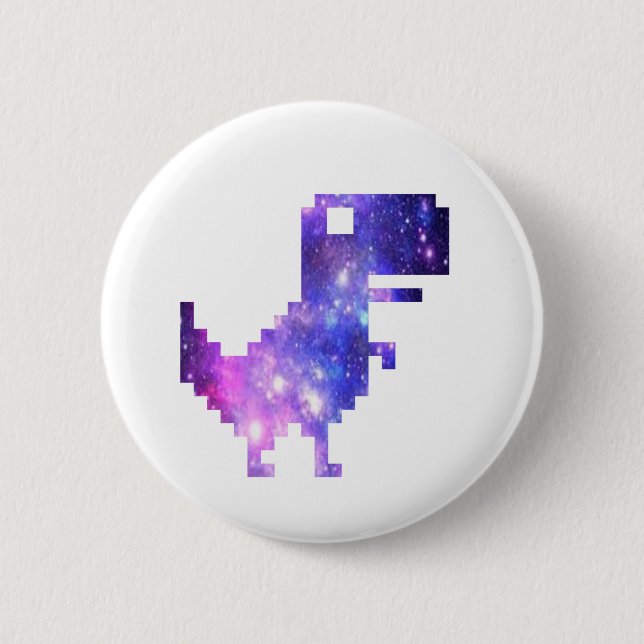  Galaxy Chrome T-Rex  T-Shirt 2 Inch Round Button (Front)