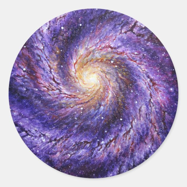 Galaxy  classic round sticker (Front)