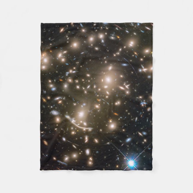 Galaxy Cluster Abell 370 Fleece Blanket (Front)