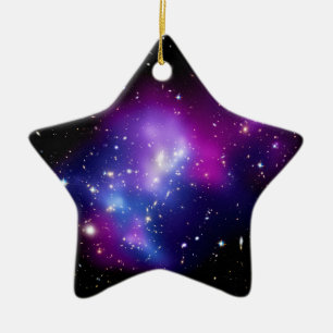 Galaxy Cluster MACS J0717 Outer Space Photo Ceramic Ornament