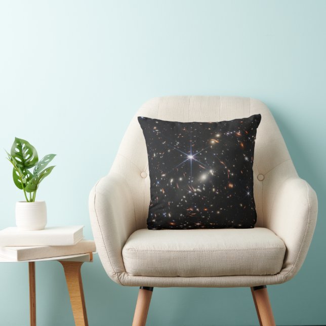 Galaxy Cluster Smacs 0723. Throw Pillow (Chair)