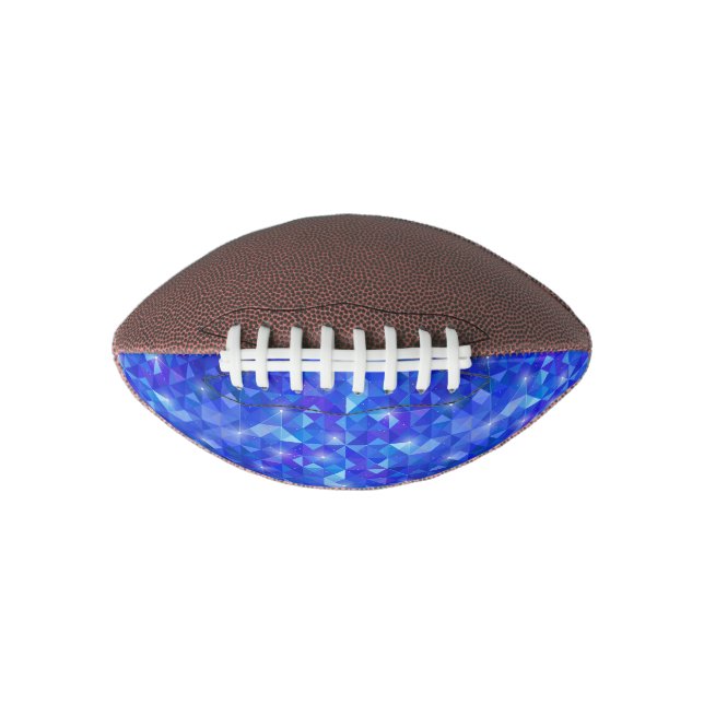 Galaxy crystal Blue polygonal facet pattern Football (Front)