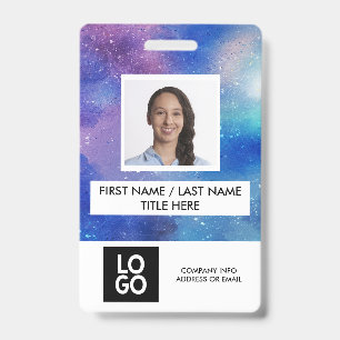 Galaxy Custom Employee Photo Personalized Name Badge