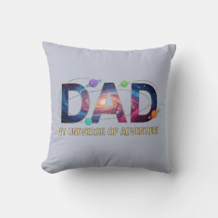 Galaxy Dad Universe Adventure - Throw Pillow