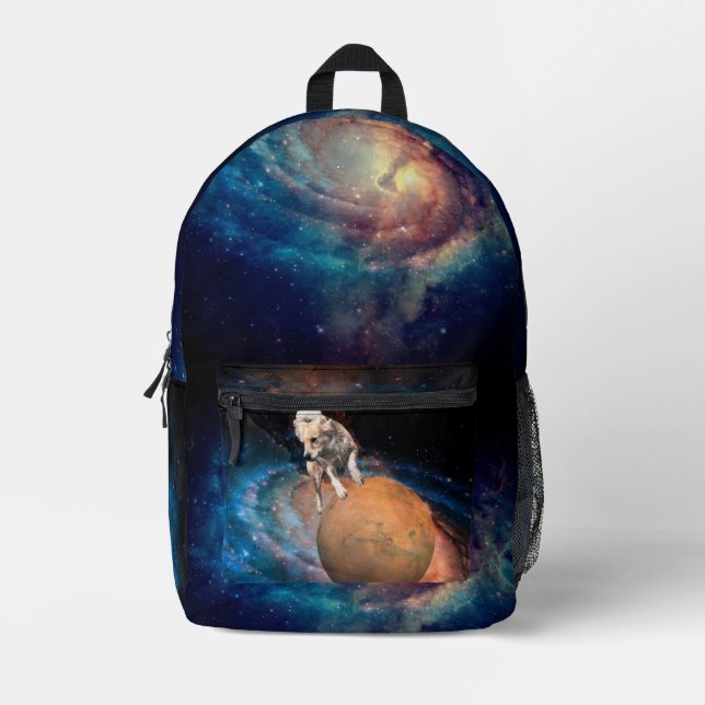 Galaxy Dog Medium Backpack – Cosmic Fee Galaxy™ (Front)