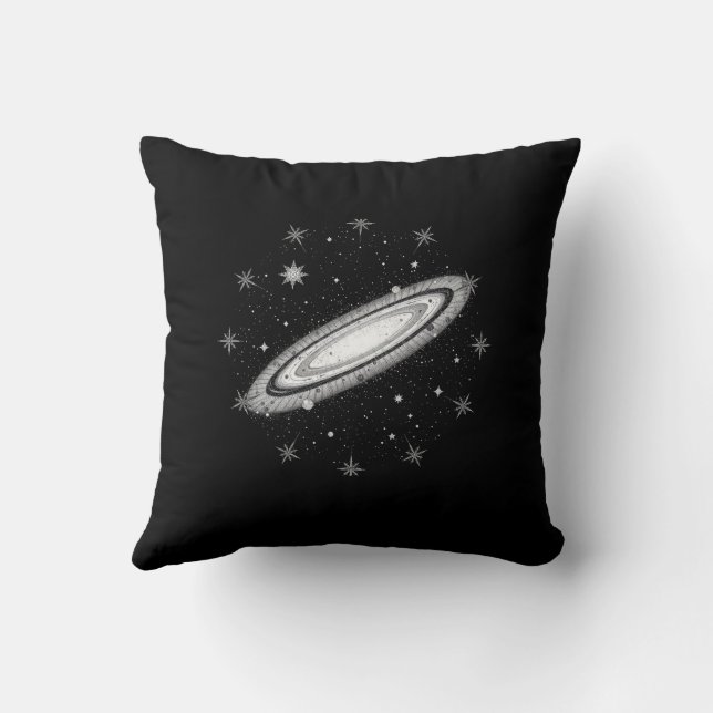 GALAXY DRAWING THROW PILLOW (Back)