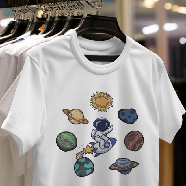 Galaxy dreaming explorer astronaut and planets T-Shirt (Creator Uploaded)