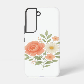 Galaxy Élégant Coque Floral Samsung pour femmes - Pastel