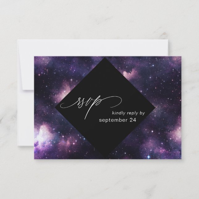 Galaxy Espace extra-atmosphérique avec carte RSVP  (Devant)