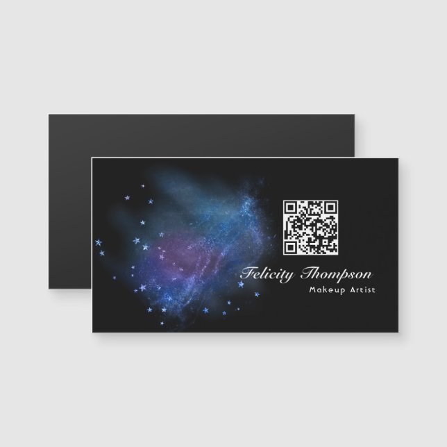 Galaxy Faux Glitter QR Code (Front/Back)