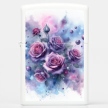 Galaxy Floral Rose Zippo Lighter