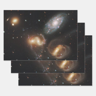 Galaxy Galactic Wreckage of Stephan's Quintet  Wrapping Paper Sheet