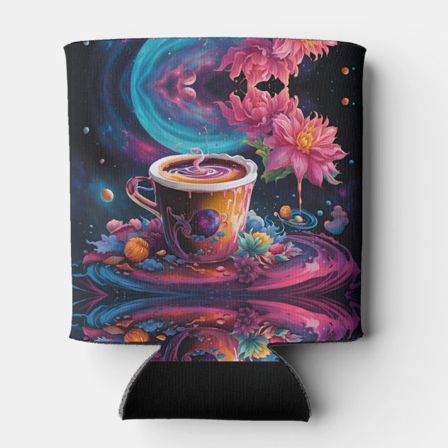 Galaxy Garden Coffee Art Can Cooler (Back)