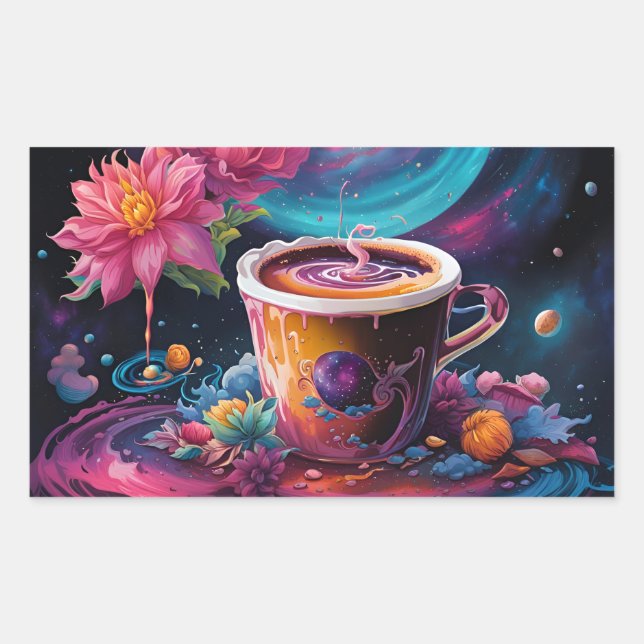 Galaxy Garden Coffee Sticker (Front)