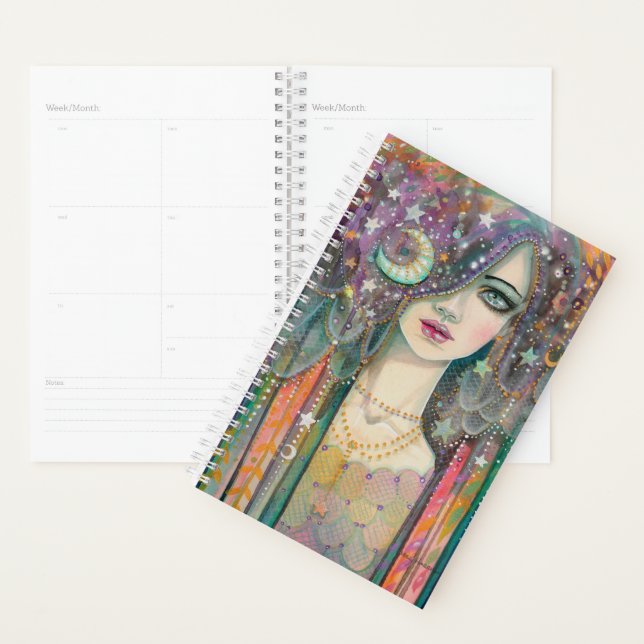 Galaxy Girl Bohemian Style Girl par Molly Harrison (Devant avec enveloppe)