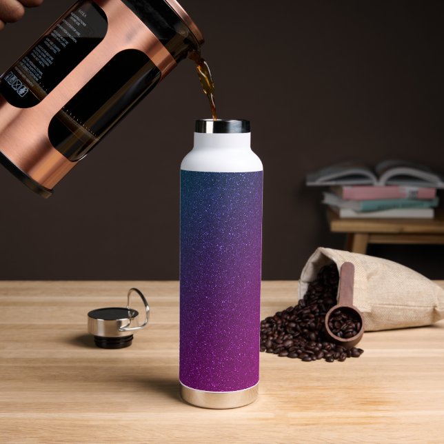 Galaxy Gradient Water Bottle – Noise Effect (Coffee)