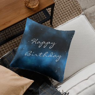 Galaxy happy birthday script custom gift pillow