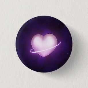 Galaxy Heart 1 Inch Round Button