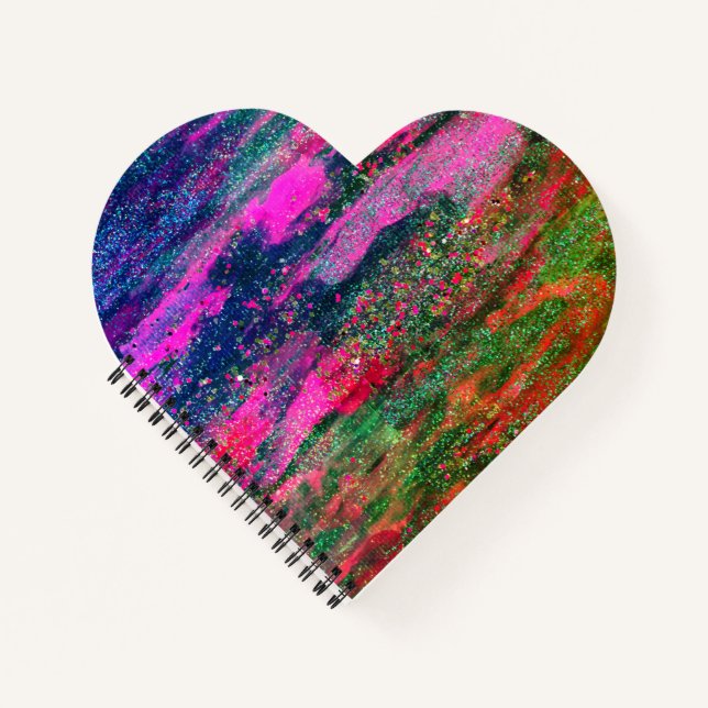 Galaxy Heart Shape Notebook (Front)