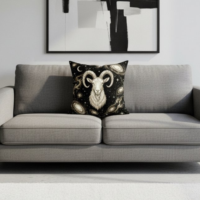 Galaxy Home Decor Capricorn Zodiac Celestial Throw Pillow (Creator Uploaded)