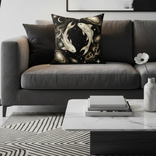 Galaxy Home Decor Pisces Zodiac Celestial Throw Pillow (Creator Uploaded)