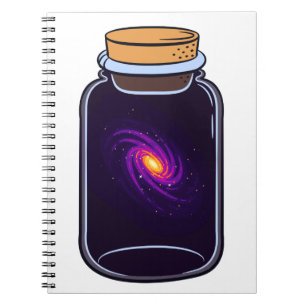 Galaxy in a Jar Universe Glas Space Lovers Notebook